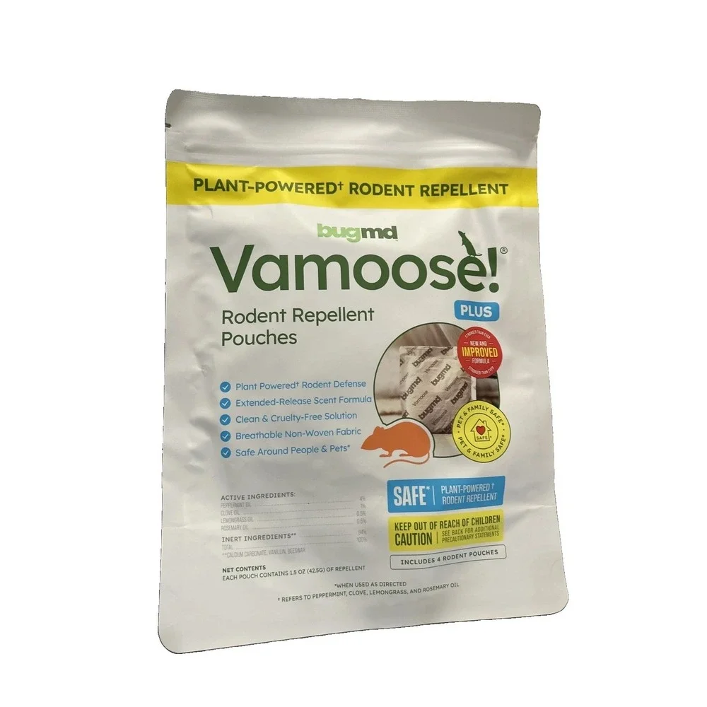 BugMD Vamoose Rodent Repellent Pouches 4 Pouches Per Bag NEW